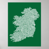 Ireland Eire City Text Map Poster (Vorne)