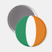 Ireland Fisheye Flag Magnet (Vorderseite/Rückseite)