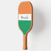 Ireland Flag Colors Irish Surname Name Custom Pickleball Schläger (Links)