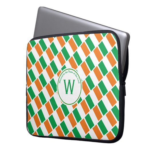 IRELAND FLAG Gewohnte Schrift Stilvolle IRISH Laptopschutzhülle (Vorderseite Links)