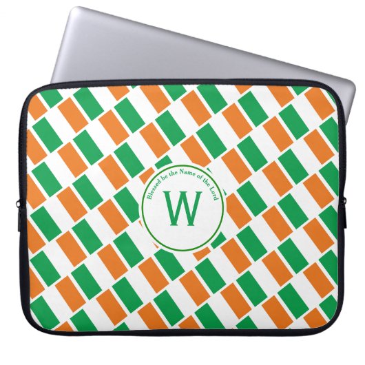IRELAND FLAG Gewohnte Schrift Stilvolle IRISH Laptopschutzhülle (Vorderseite)