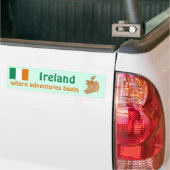Ireland Flag + Map Autoaufkleber (Auf Lkw)