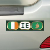 Ireland Flag Map Code Autoaufkleber (Auf Auto)