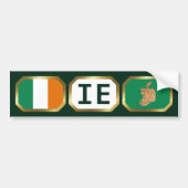 Ireland Flag Map Code Autoaufkleber (Vorne)