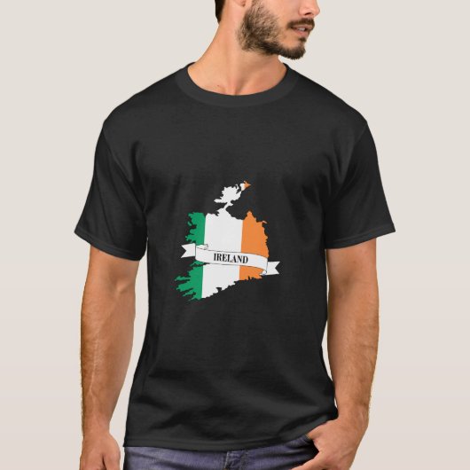 ireland flag map T-Shirt (Vorderseite)