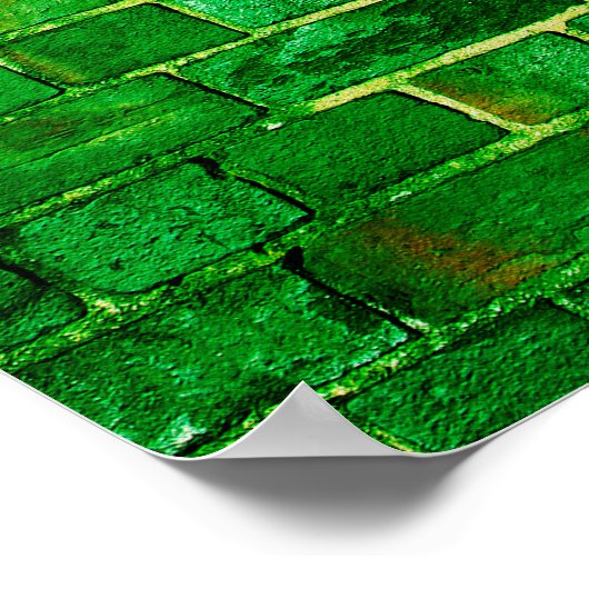 Ireland flag on a brick wall poster (Ecke)