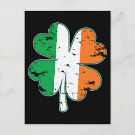 Ireland Flag Patriotic Irish Clover St.Patty's Day Postkarte