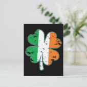 Ireland Flag Patriotic Irish Clover St.Patty's Day Postkarte (Stehend Vorderseite)