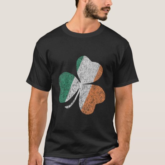 Ireland Flag Shamrock St Patrick'S Day T-Shirt (Vorderseite)