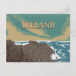 Ireland Giants Causeway Travel Poster Postkarte