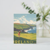 Ireland Golf Postkarte (Stehend Vorderseite)