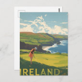 Ireland Golf Postkarte (Vorne/Hinten)
