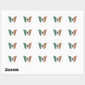 Ireland Hypolimnas Butterfly Runder Aufkleber (Blatt)