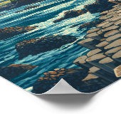 Ireland Illustration Travel Art Vintage Poster (Ecke)