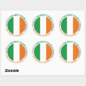 Ireland Irland Art Shield Runder Aufkleber (Blatt)