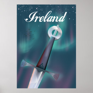 Ireland keltisches Schwert Poster