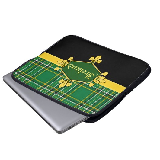 Ireland National Tartan, Customizing with name Laptopschutzhülle (Vorne Knopf)