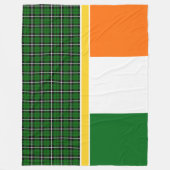 Ireland National Tartan, flag, add image or name Fleecedecke (Vorderseite)