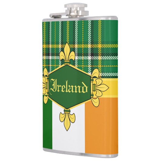 Ireland National Tartan, flag, custom with name Flachmann (Links)