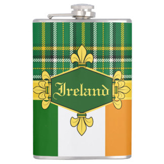 Ireland National Tartan, flag, custom with name Flachmann
