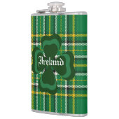 Ireland National Tartan, Kleeblatt Customize name Flachmann (Links)