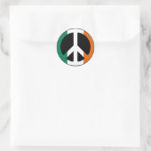 Ireland Peace Sign Runder Aufkleber (Tasche)