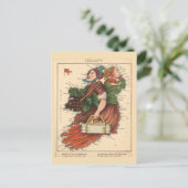 Ireland Pictorial maps Vintag Postcard Postkarte (Stehend Vorderseite)