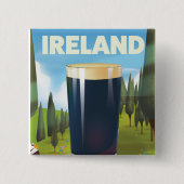 Ireland Pint Travel Poster Button (Vorderseite)