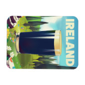 Ireland Pint Travel Poster Magnet (Horizontal)