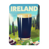 Ireland Pint Travel Poster Magnet (Vertikal)