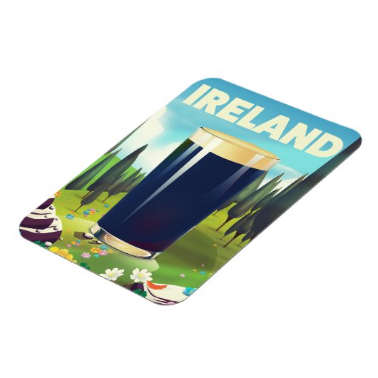 Ireland Pint Travel Poster Magnet (Linke Seite)