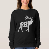 Ireland Red Deer Word Animal Sweatshirt (Vorderseite)
