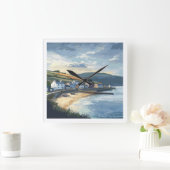 Ireland Scenic Clock Quadratische Wanduhr (Zuhause)