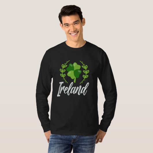 Ireland Shamrock Gaelic Leprechaun Irish St Patric T-Shirt (Vorne ganz)