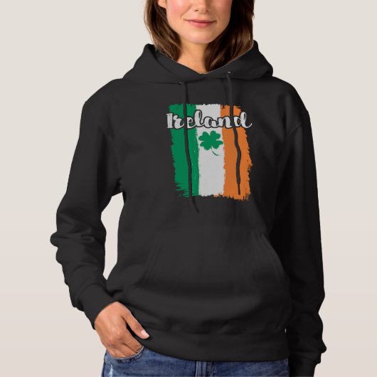 Ireland shamrock St Patrick's Day Hoodie (Vorderseite)