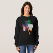Ireland Shamrock St Patricks Day IRISH US FLAG Pre Sweatshirt (Vorne ganz)