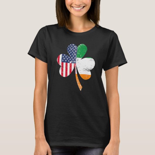 Ireland Shamrock St Patricks Day IRISH US FLAG Pre T-Shirt (Vorderseite)