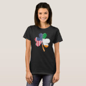 Ireland Shamrock St Patricks Day IRISH US FLAG Pre T-Shirt (Vorne ganz)