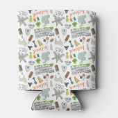 Ireland Sketch Doodle Pattern Dosenkühler (Rückseite)