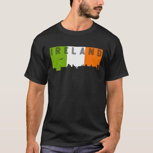 Ireland Skyline Irish Flag Vacation Travel T-Shirt (Vorderseite)