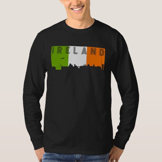 Ireland Skyline Irish Flag Vacation Travel T-Shirt (Vorderseite)