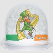 Ireland Snow Globe, Holiday, Harp, Irish Flag Schneekugeln (Vorderseite)