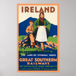 Ireland Southern Railways Vintage Reise Poster