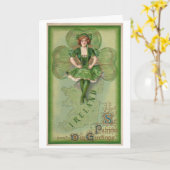 Ireland St Patrick's Day Greetings - Vintage Karte (Gelbe Blume)