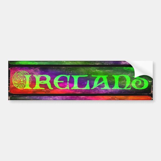 Ireland Sticker, Aufkleber, Regenbogen, bunt Autoaufkleber (Vorne)