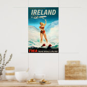 Ireland TWA Trans World Airlines Poster New Retro (Küche)