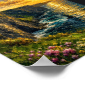 Ireland: Vibrant Sunset Cliffs Moher Art Souvenir Poster (Ecke)