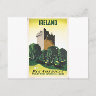 Ireland Vintage-Plakat von Castle von Kauffe 1953 Postkarte