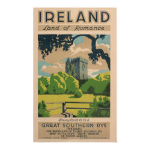 Ireland Vintage Travel Poster