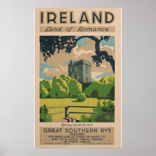 Ireland Vintage Travel Poster (Vorne)